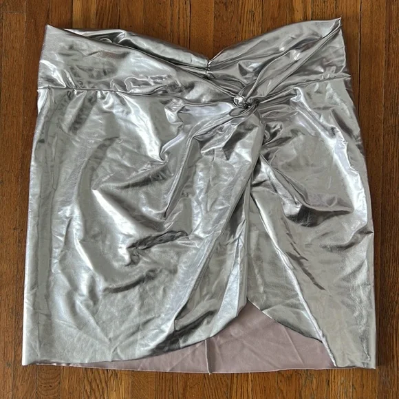 SKIMS METALLIC SWIM SARONG MINI SKIRT - Picture 9 of 15